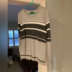 Lety & Me Elsie side ribbed stripe sweater - new with tags - size small